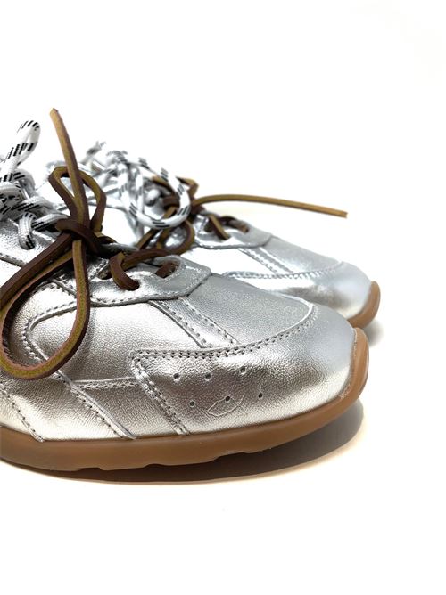 Sneaker donna in pelle laminata argento IL LACCIO | G88LAMINATOARGENTO